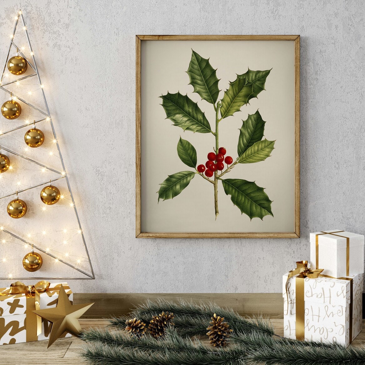 Merry CHRISTMAS mockup 8x10 frame mock ups Wood frame Etsy