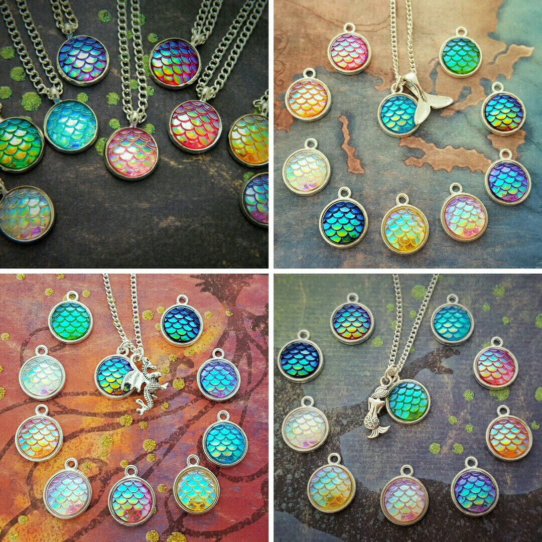 Dragon Scales Necklace Fantasy Jewellery Mythical Pendant Etsy