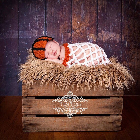 Crochet Basketball Set Newborn Photography Prop/Baby Shower Etsy