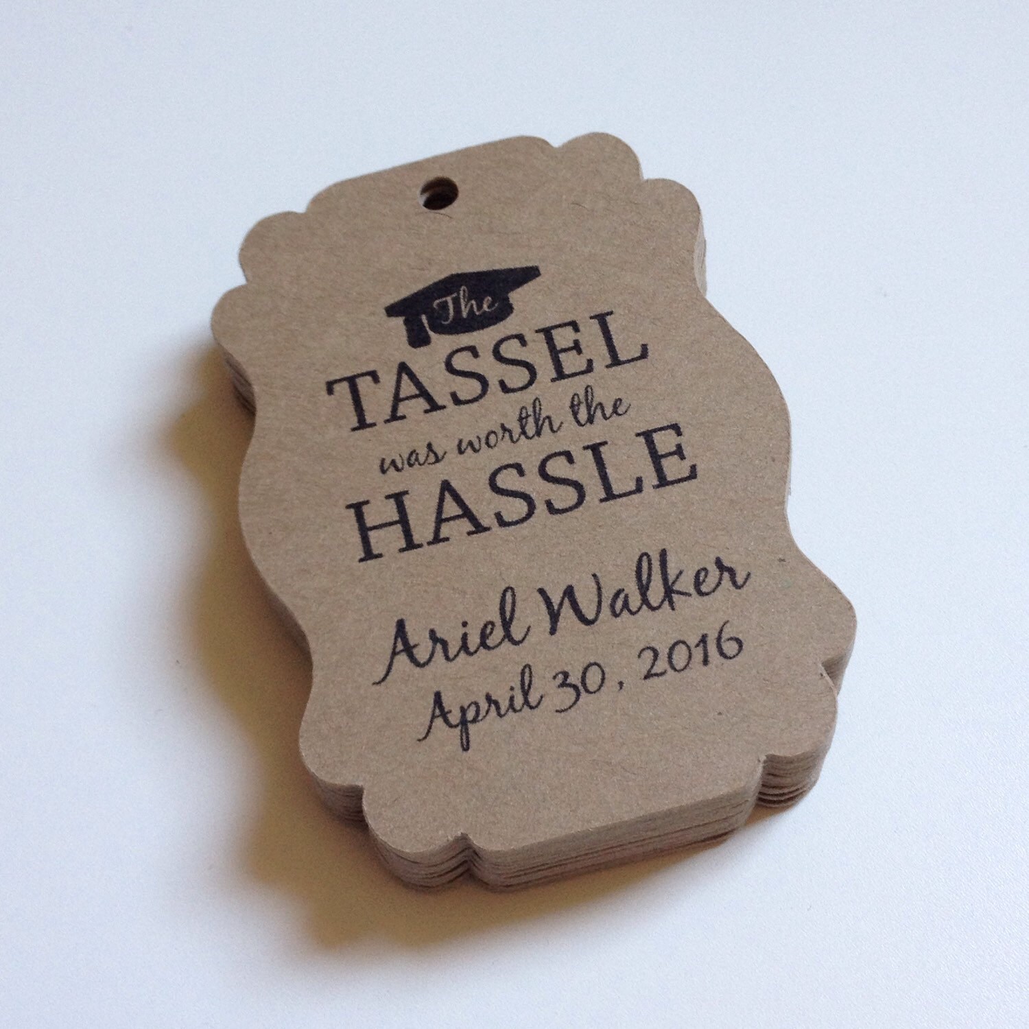 graduation party favor tags customized with your name and