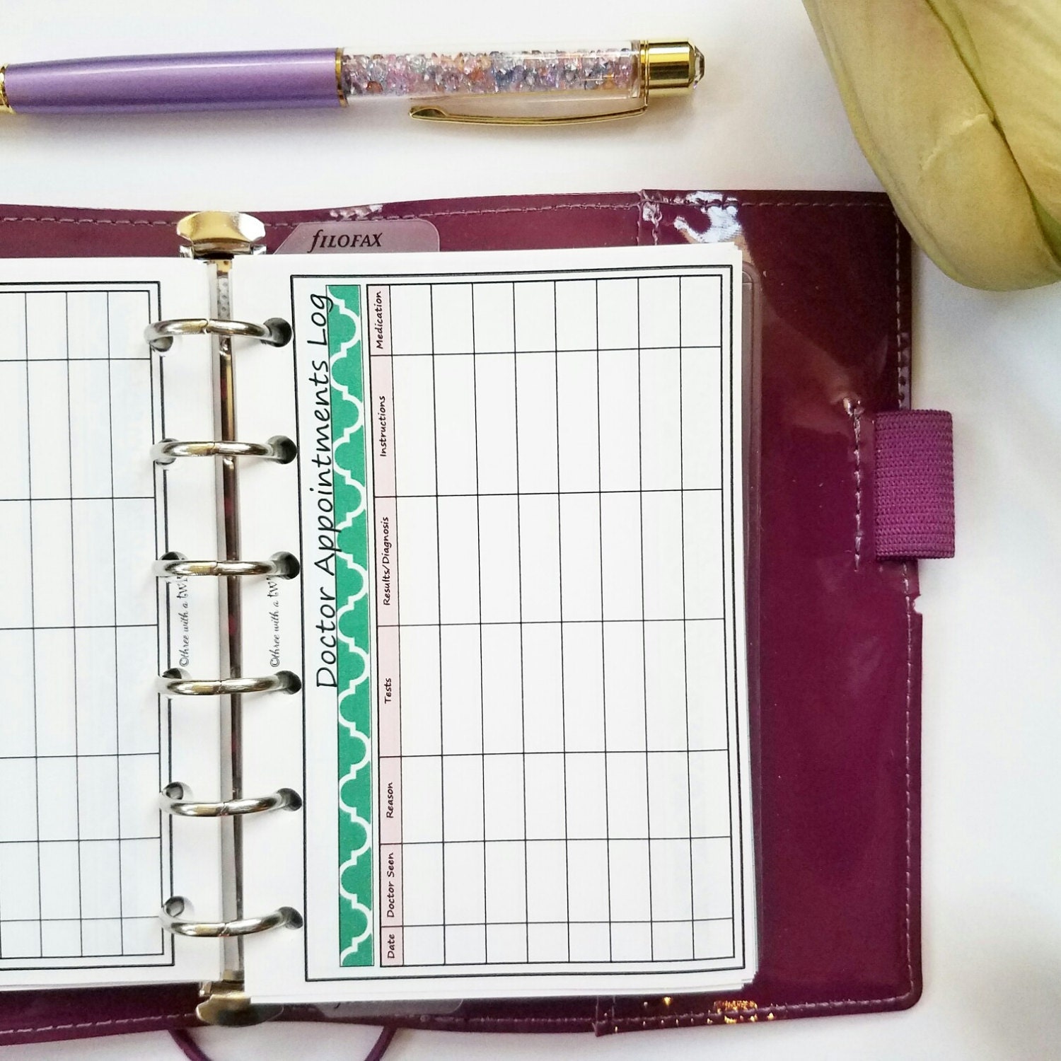 Appointment Pocket Insert, Printable Pocket Inserts, Appointment Log ...
