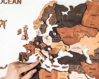 Wood World Map