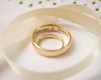 Domed Gold Wedding Bands