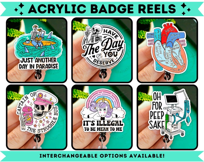 Acrylic Badge Reels