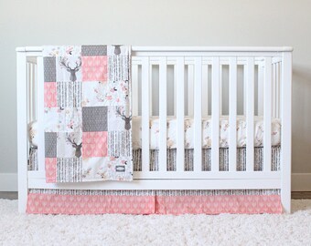 Wild Free Patchwork Pink Purple Girl Crib Bedding 20 Piece