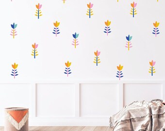 Flower + Leaf Wall Decal