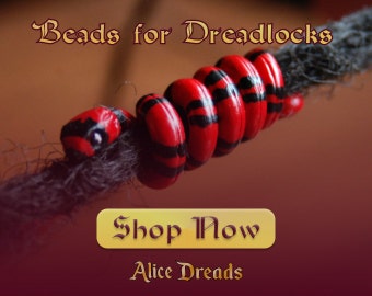 Beads for dreadlocks