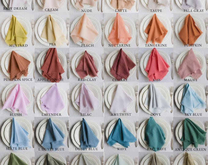 wedding dinner napkins 
