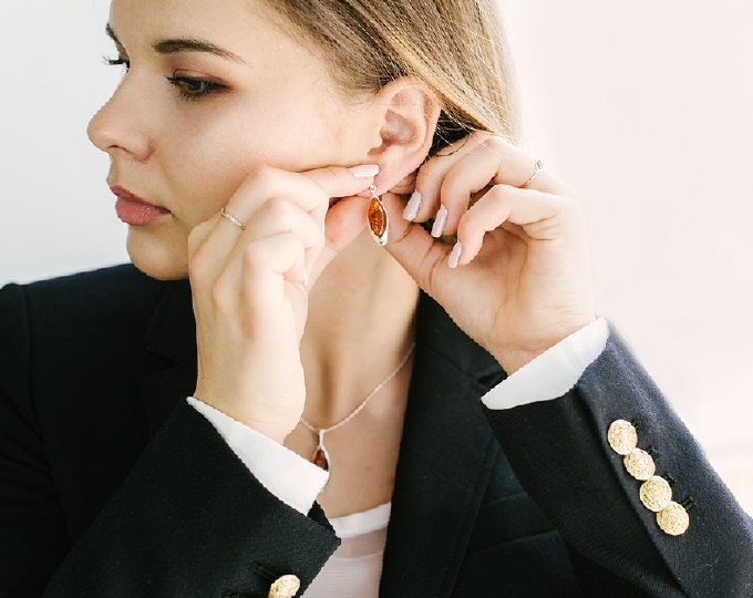 amber earrings