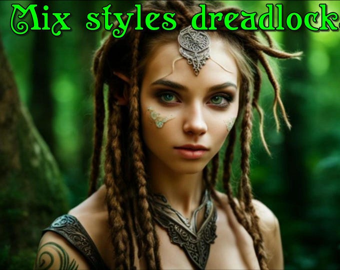 Mix styles dreadlock