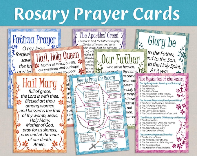 Rosary Prayer Cards