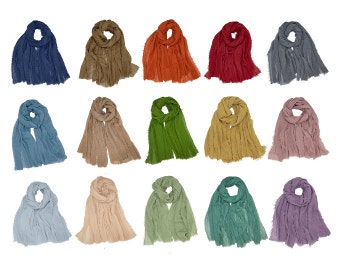 Plain Cotton Scarves