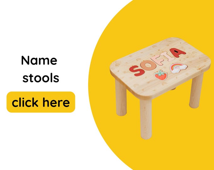Name Puzzle Stool