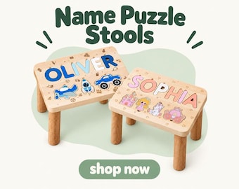 Name Puzzle Stool