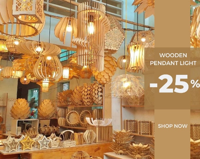 Wooden Pendant Light