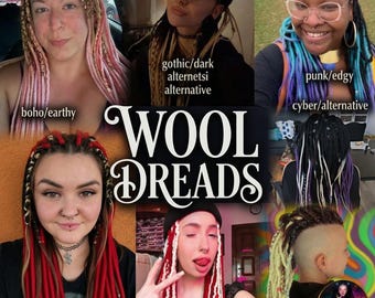 Colorful WOOL dreads