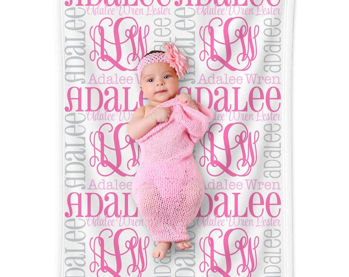 MONOGRAM BABY BLANKETS