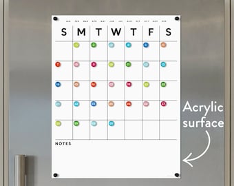 ACRYLIC Fridge Calendar