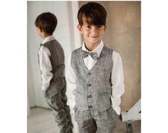 Boys Linen Sets 6M–9Y