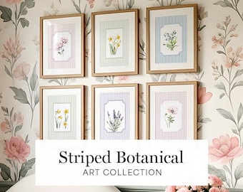 Striped Botanical Art
