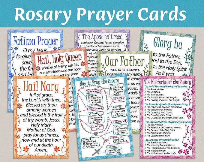 Rosary Prayer Cards