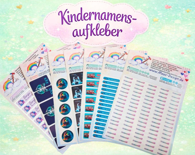 Namensaufkleber Kinder