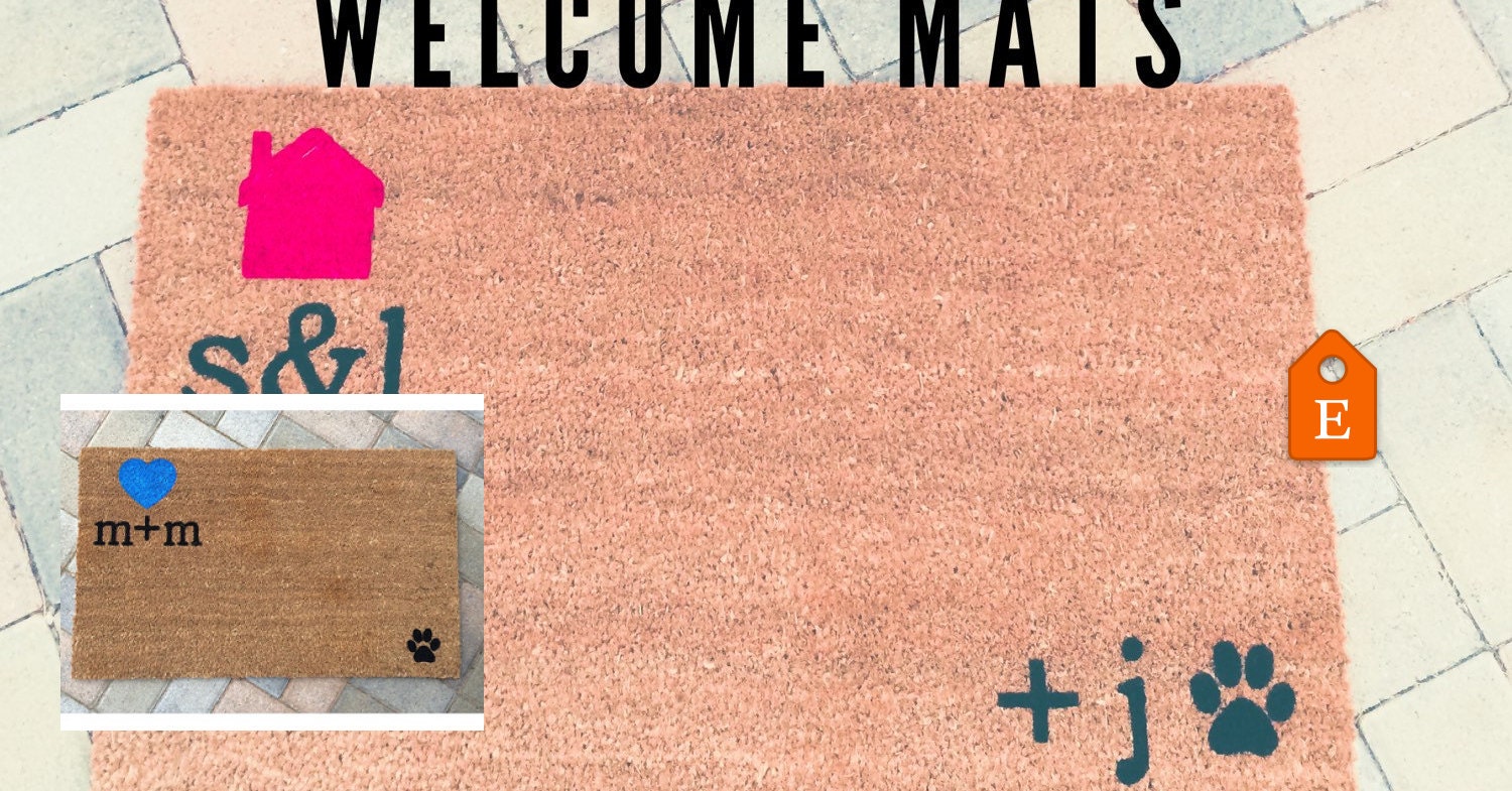 Custom Initials Doormat / Personalized Doormat / Custom Name Etsy