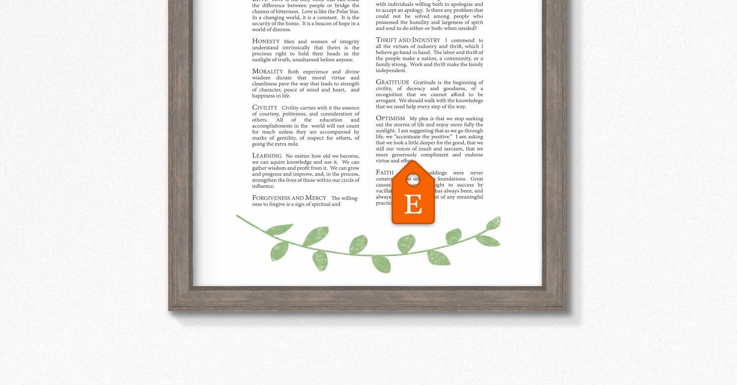 gordon b hinckley 10 virtues gordon b hinckley 10 virtues