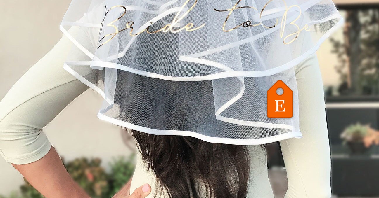 Bride Veil Bachelorette Party Veil Bridal Shower Veil Bride to Be Veil  (EB3296BTB)