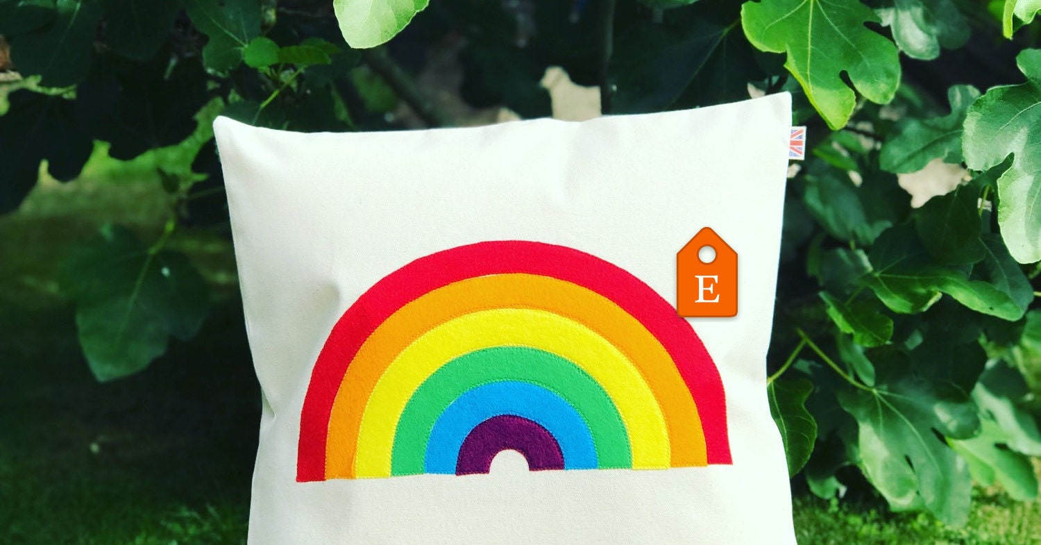 Rainbow cushion cover rainbow pillow rainbow pride Etsy