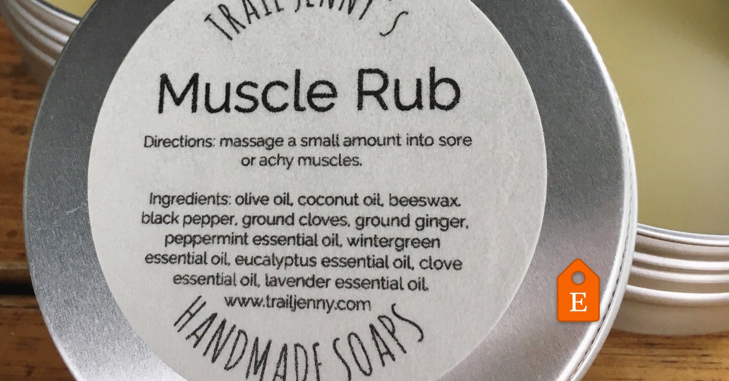 Sore Muscle Rub Herbal and Essential Oil Remedy for sore and Etsy