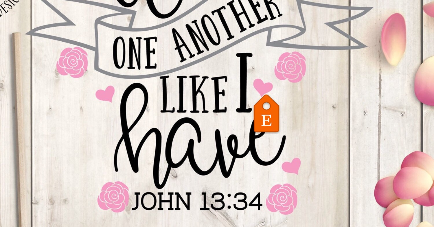 Download Love One Another SVG Wedding Scripture svg Love One another | Etsy
