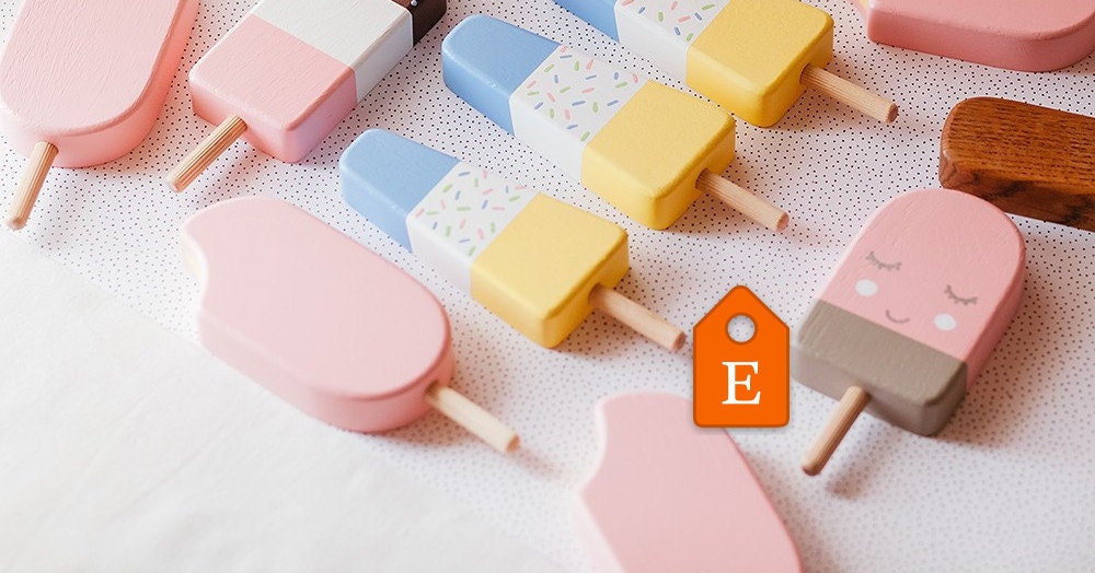 Ice Cream Kids Coat Rack Cute hook Wooden Hanger Nursery | Etsy