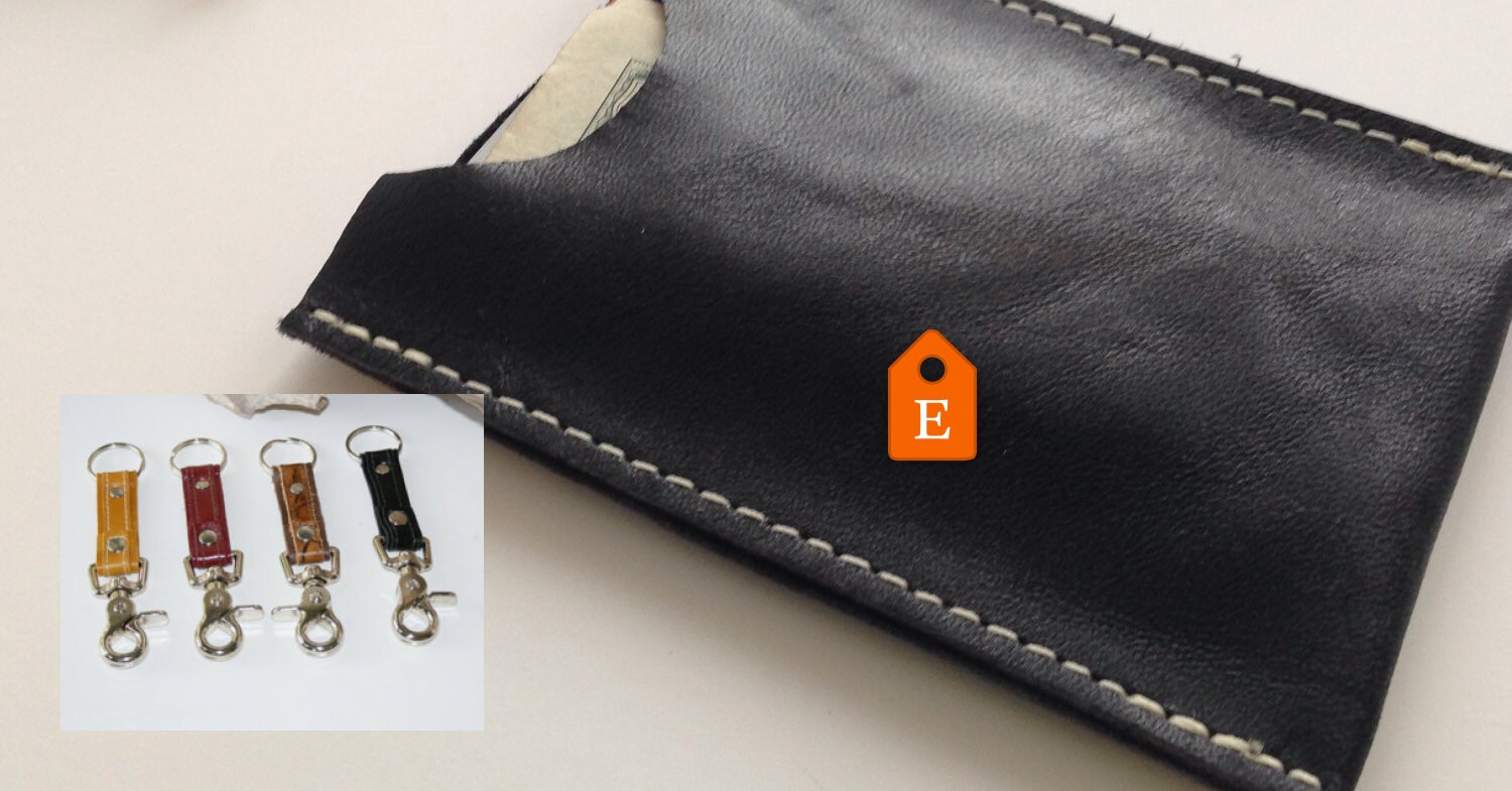 Leather Key Chain With Swivel Lobster Clasp Leather Key Fob Leather Key