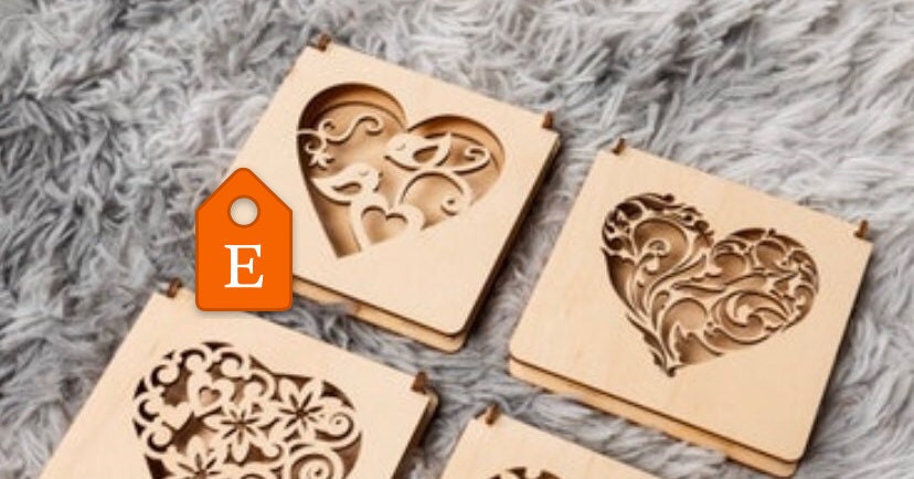 Laser Cut Decorative Ring Box Set Svg Template Glowforge Wedding Ring ...