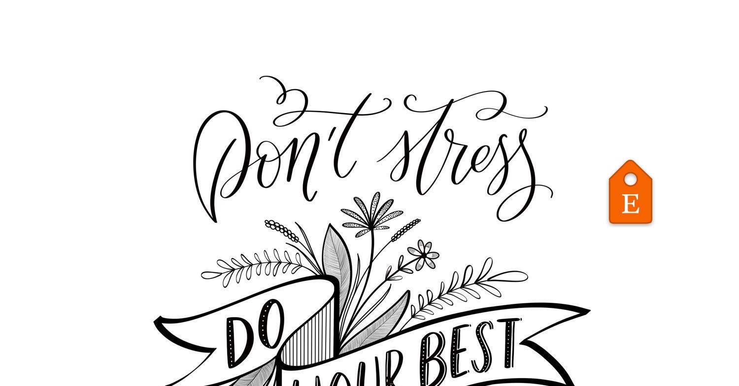 Don't Stress Do Your Best Printable Homeschool decor | Etsy