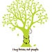 I Hug Trees Not People Mixed Media Art