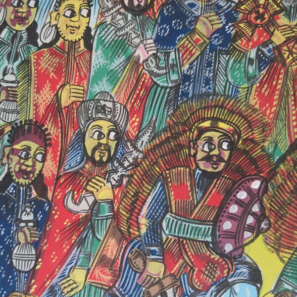 Large Ethiopian Orthodox Coptic Musical Instrument Litrugical Sistrum ...