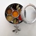 Indian Spice Box with Spices and Recipes
