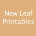 NewLeafPrintables