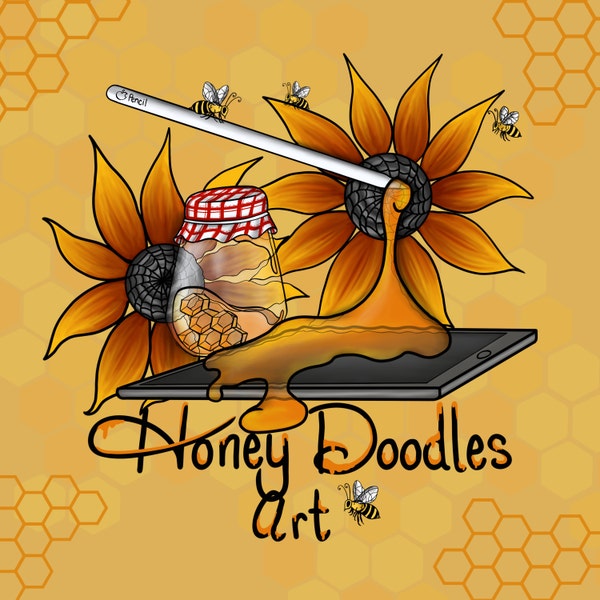 Sunflower Bees Digital Paper Seamless Gold Honey Bee Patterns Printable ...