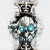Medaglia Argento Knights Templar Con Smalto Blu, Massoneria, Grande