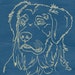 RHODESIAN RIDGEBACK Blueprint, Dog Art, Mid-century Art, Dog Lover Gift ...