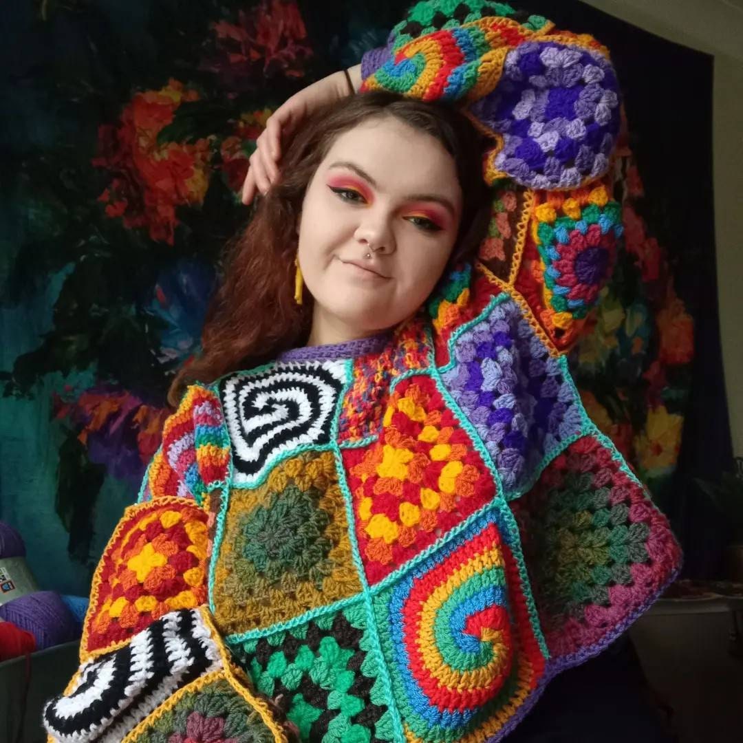 Handmade Crochet Spiral Bag