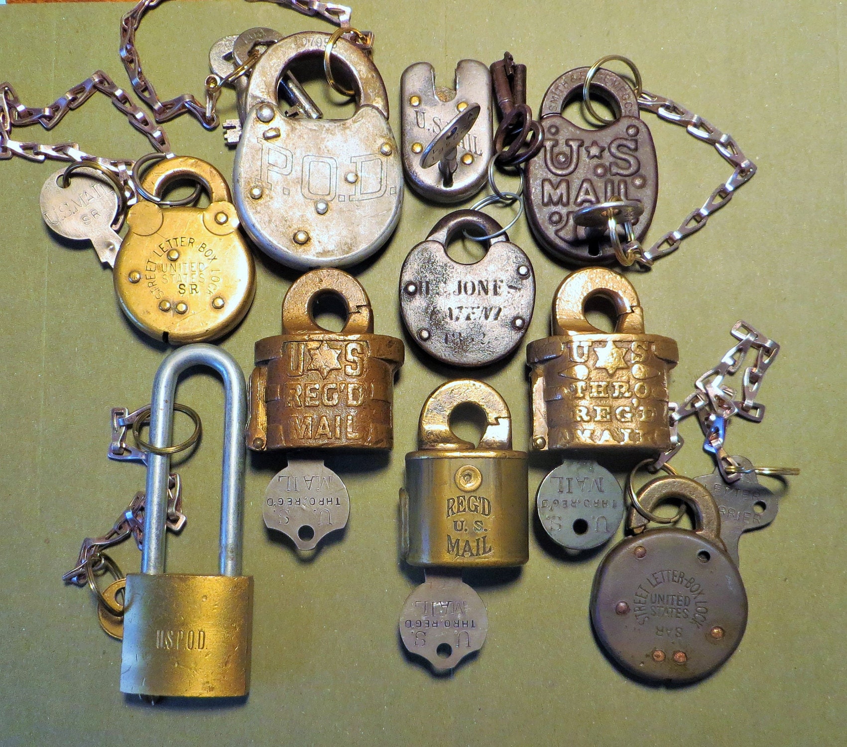 Antique Post Office locks by USPOlockandkey on Etsy