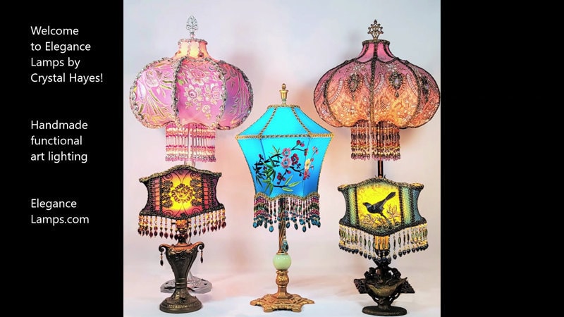 Elegancelamps Elegancelamps, Victorian Lamp Shades With Beaded Earrings